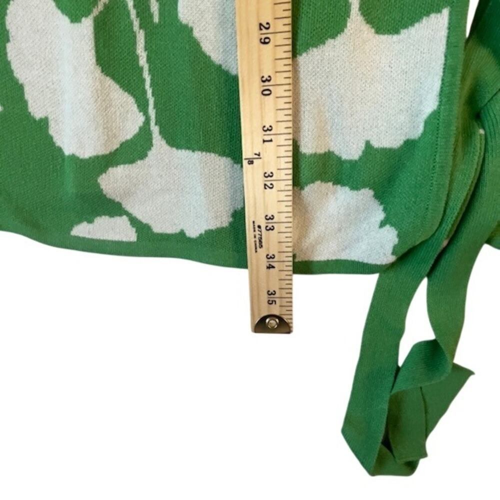 Diane von Furstenberg Wrap Top Pant Set Green Leaf Print Resort Quiet Luxury - Picture 13 of 14